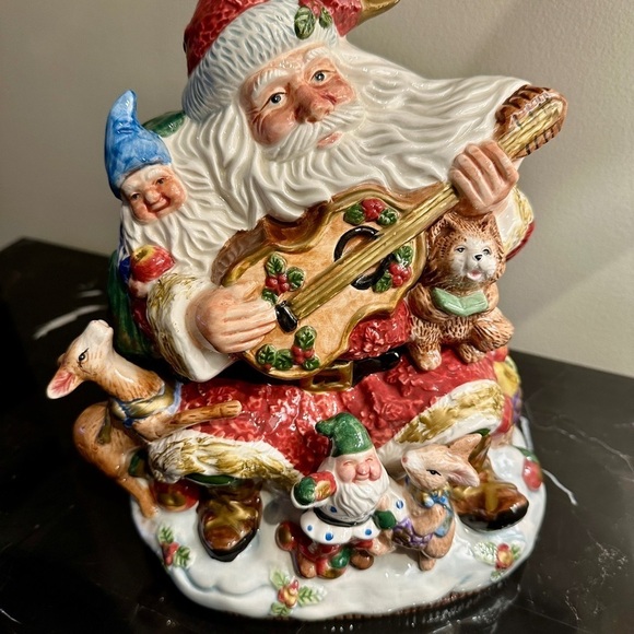 FITZ & FLOYD, SANTA COOKIE JAR - Picture 5 of 12